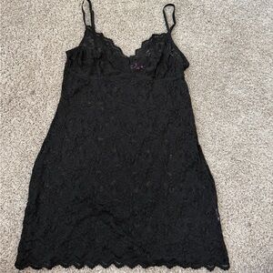 Black Lace Dress with Spaghetti Straps